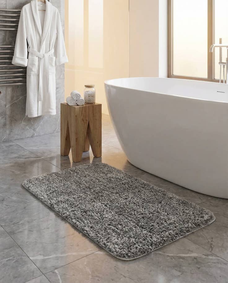 Detail image of 1' 8 x 2' 7 Bano Luxe Bath Mat