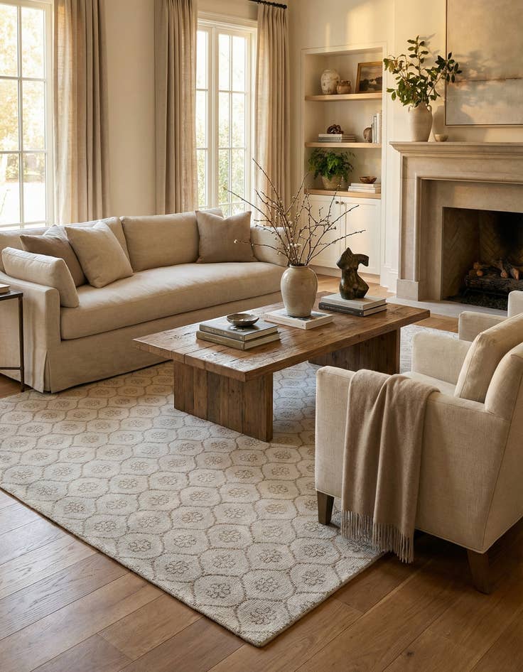 Detail image of 9' 8 x 13' 9 Hand Knotted Darya Wool Rug