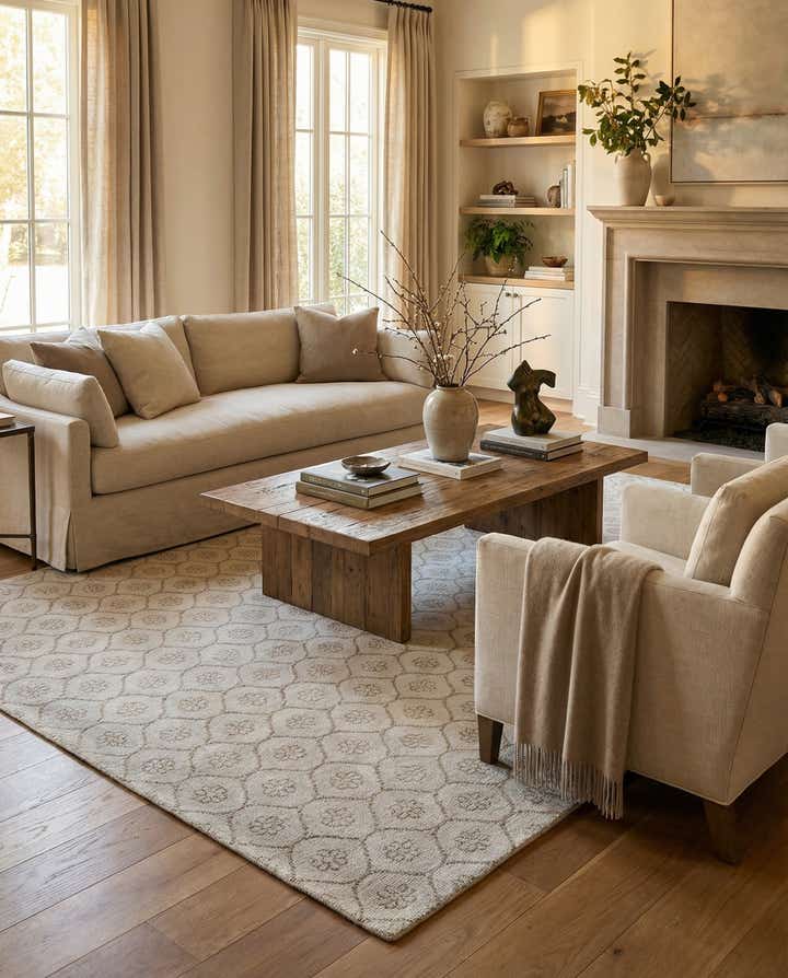 9' 8 x 13' 9 Hand Knotted Darya Wool Rug