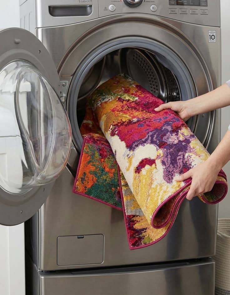 Detail image of  5' x 8'  Washable Hyacinth Rug