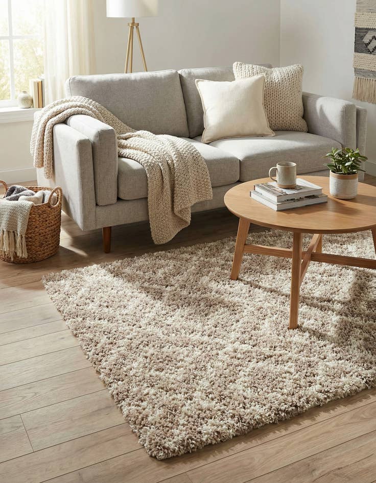 Detail image of  3' 3 x 3' 3 Lattice Shag Square Rug