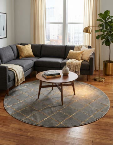 7' 10 x 7' 10 Vogue Geo Round Rug