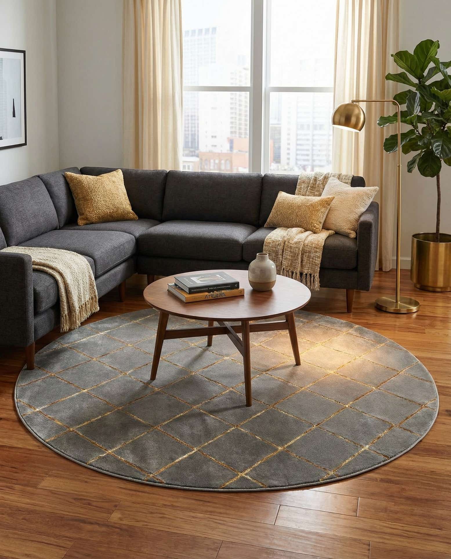 7' 10 x 7' 10 Vogue Geo Round Rug