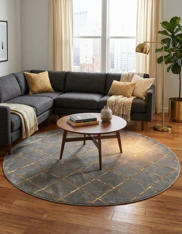 7' 10 x 7' 10 Vogue Geo Round Rug