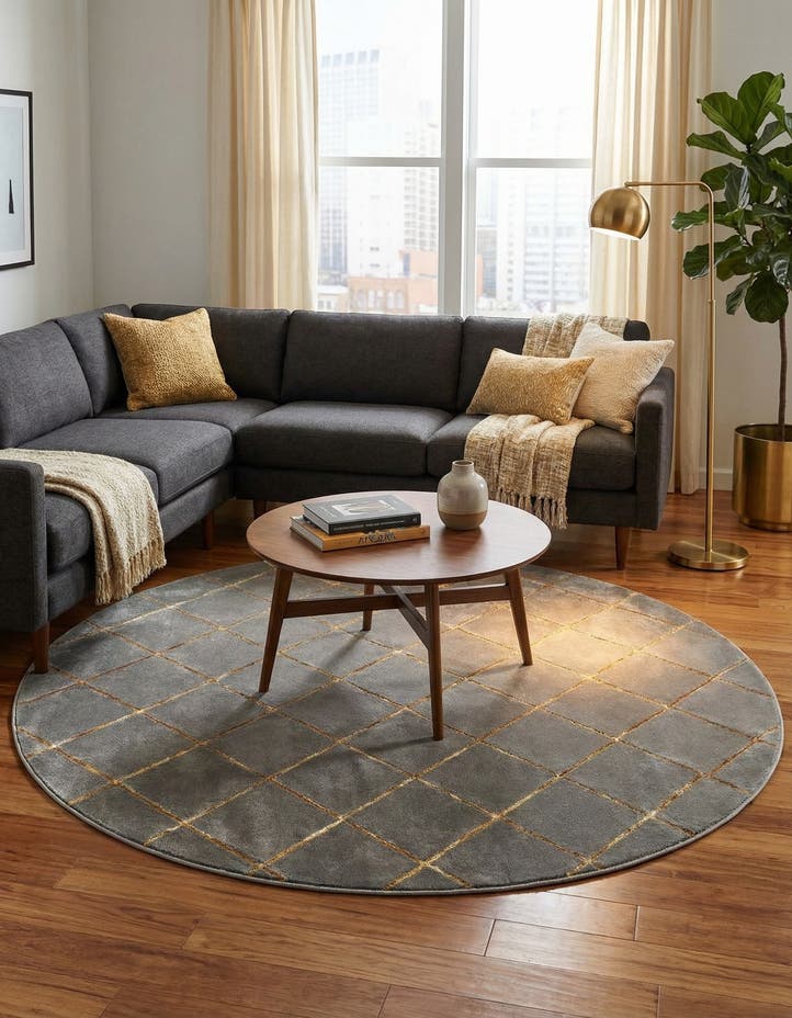 7' 10 x 7' 10 Vogue Geo Round Rug