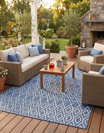 9' x 12' Easy-Clean Jill Zarin Turks and Caicos Indoor / Outdoor Rug
