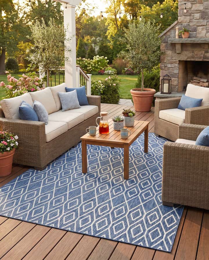9' x 12' Easy-Clean Jill Zarin Turks and Caicos Indoor / Outdoor Rug