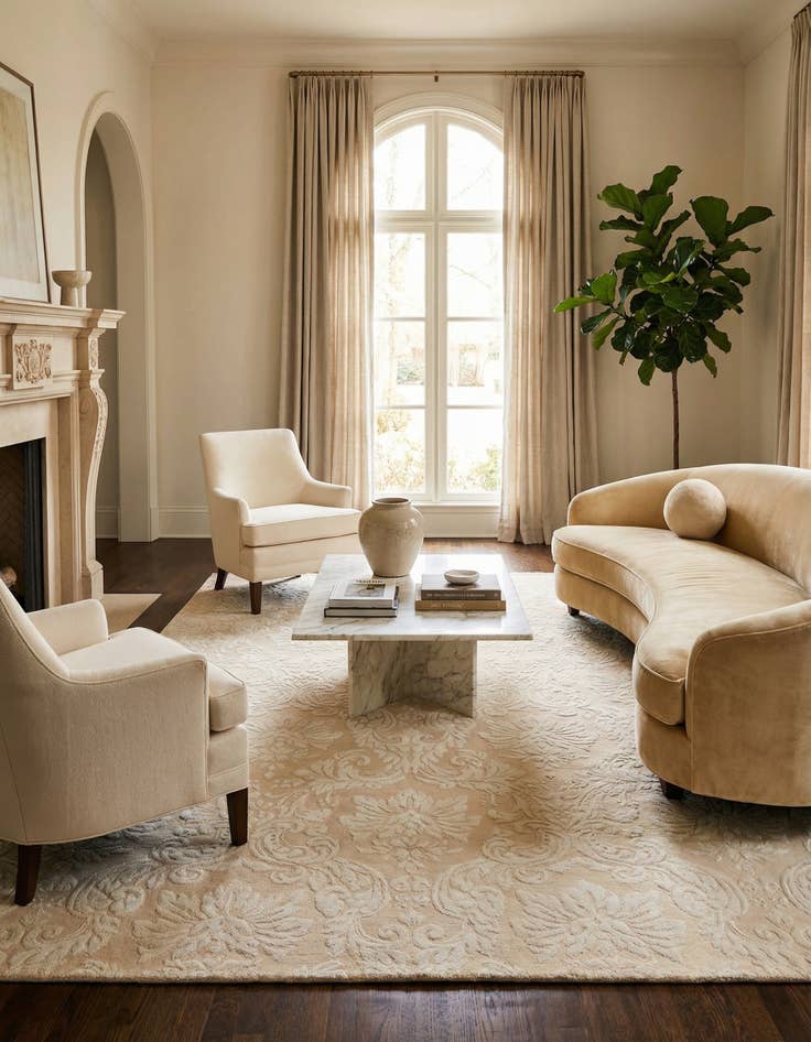 Detail image of 6' 9 x 9' 11  Hand Knotted Darya Wool Rug