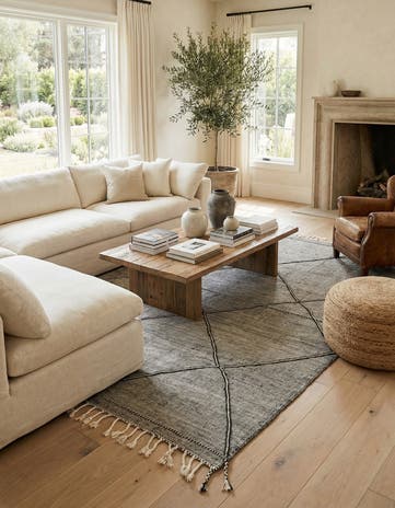 9' 4 x 13' Hand Knotted Moroccan Wool Rug