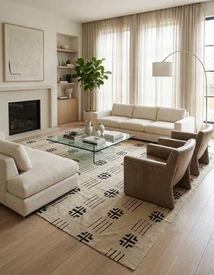 Detail image of 10' 1 x 12' 8  Hand Woven Kilim Modern Wool Rug