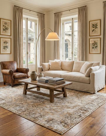 6' 4 x 9' 4 Hand Knotted Ultra Vintage Persian Wool Rug