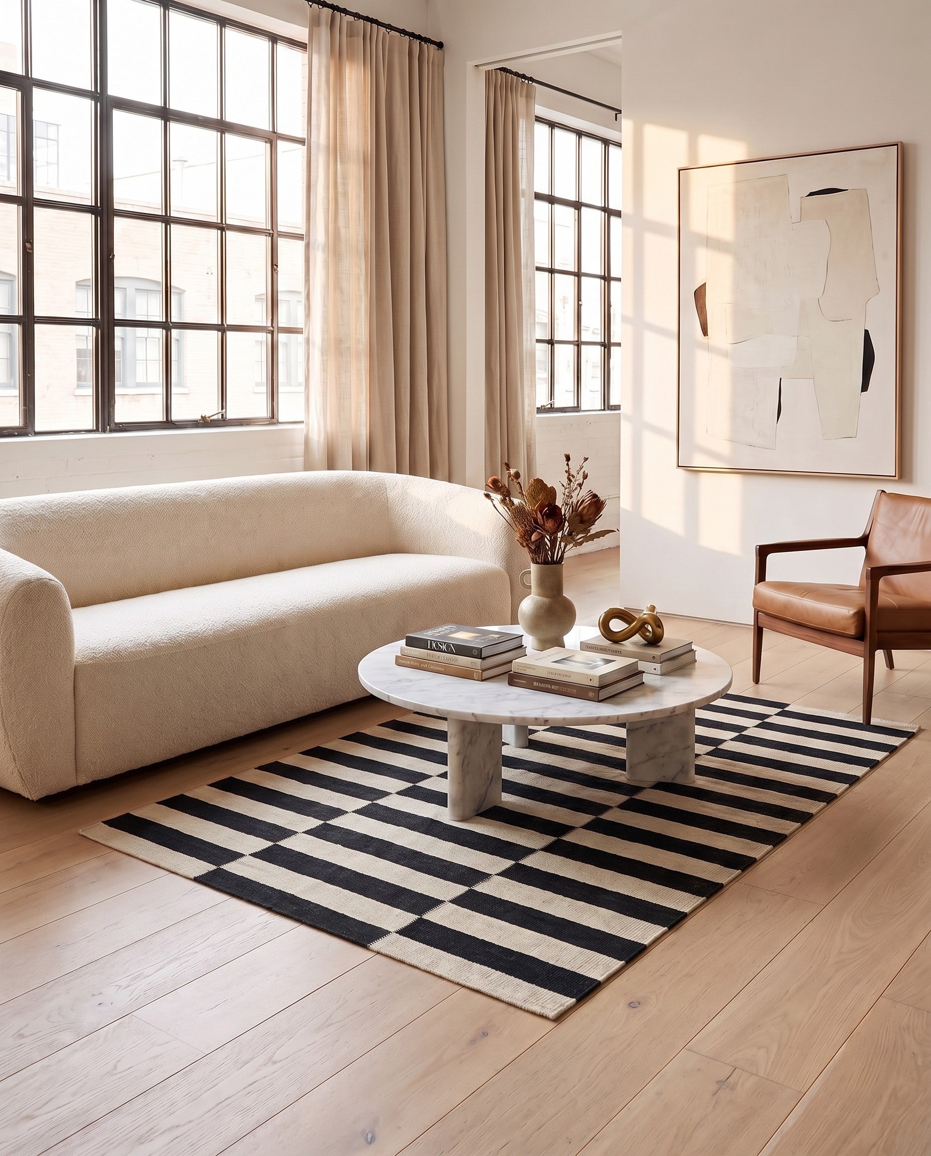 4' 2 x 5' 10 Hand Woven Kilim Modern Wool Rug