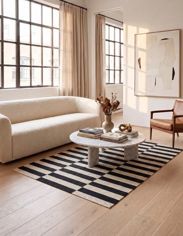 4' 2 x 5' 10 Hand Woven Kilim Modern Wool Rug