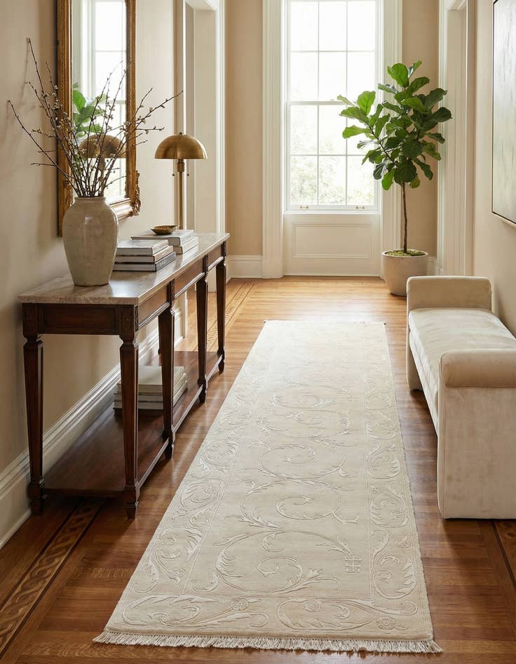 Detail image of 3' 3 x 13'  Hand Knotted Darya Wool Runner Rug