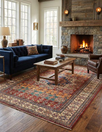 5' 7 x 7' 10 Hand Knotted Kazak Oriental Rug