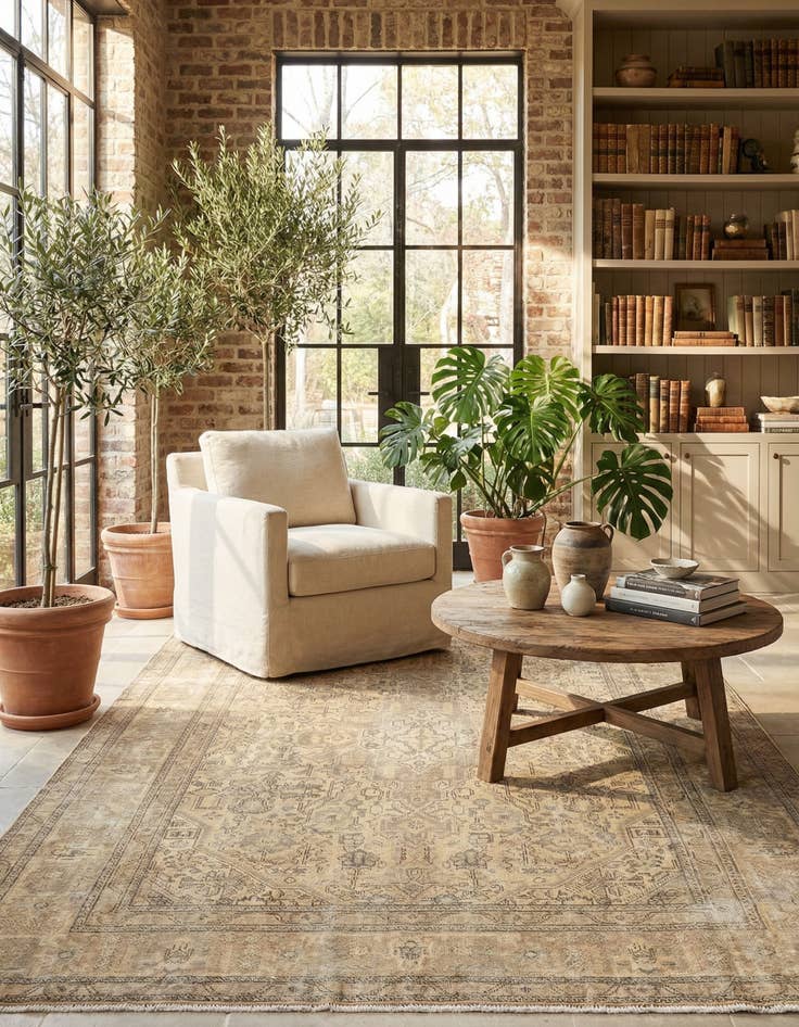 Detail image of 7' 11 x 11' 1 Vintage Wool Rug