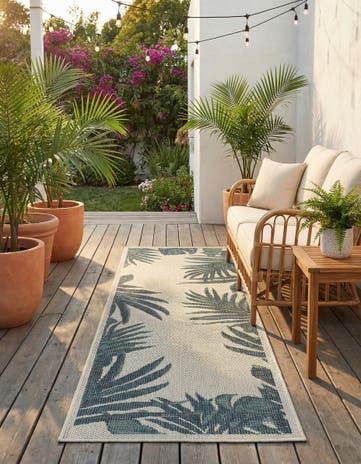 2' x 6' Easy-Clean Baja Indoor / Outdoor Runner Rug
