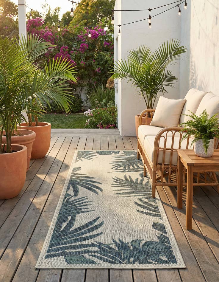 Detail image of 2' x 6'  Washable Baja Indoor / Outdoor Runner Rug