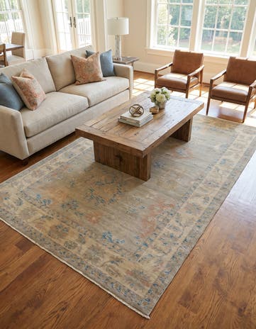 5' 3 x 8' 10 Hand Knotted Ziegler Wool Rug