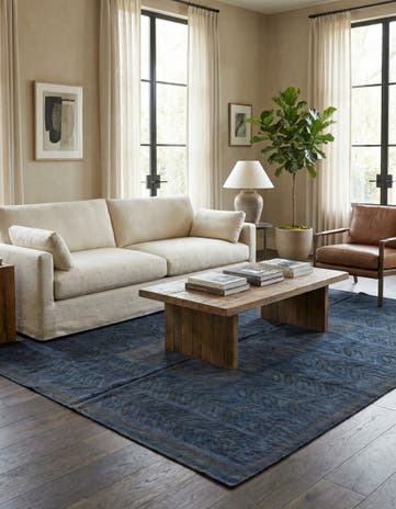 5' 1 x 6' 4 Hand Woven Kilim Modern Wool Rug