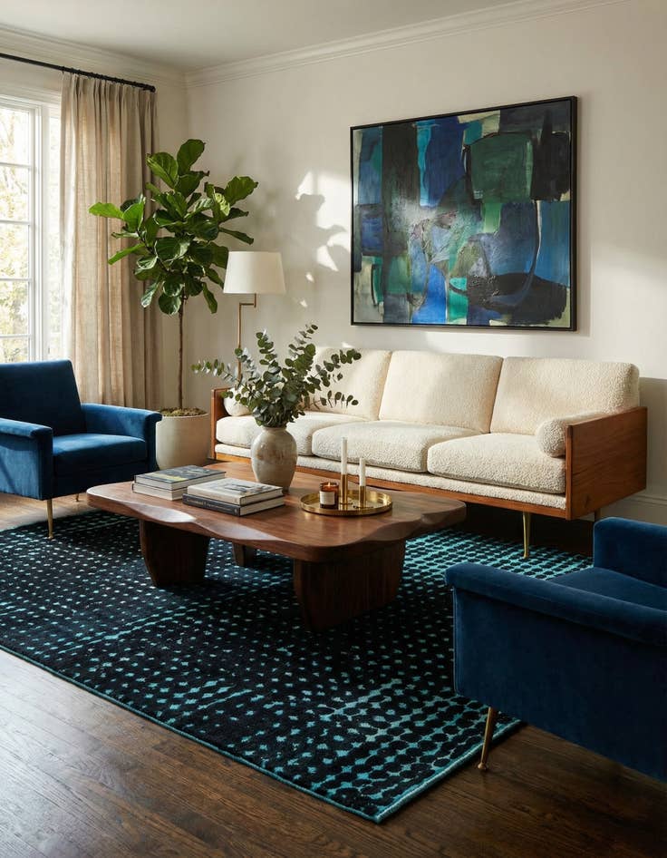 Detail image of 8' x 10' 2  Hand Knotted Darya Wool Rug