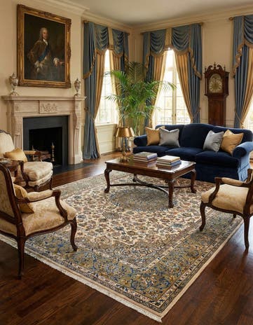 7' 9 x 11' 6 Kashan Wool Rug