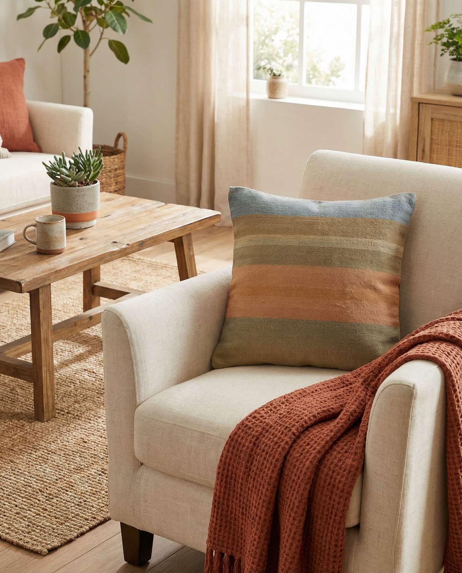 2' 4 x 2' 4 Hand Woven Pillow Wool Square Rug