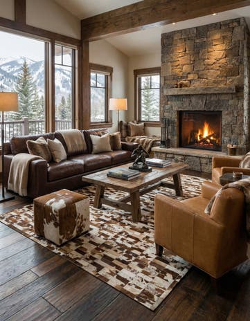 8' 3 x 9' 11 Cowhide - Patchwork Rug