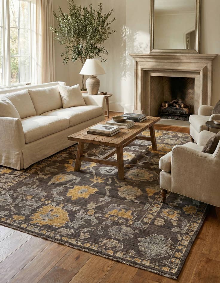 Detail image of 9' x 12' 3 Hand Knotted Oushak Wool Rug