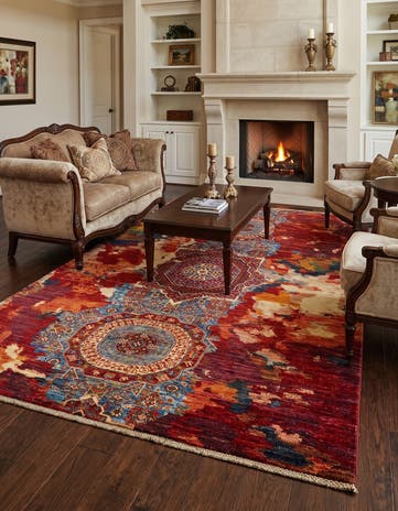 5' 1 x 6' 8 Hand Knotted Mamluk Ziegler Rug