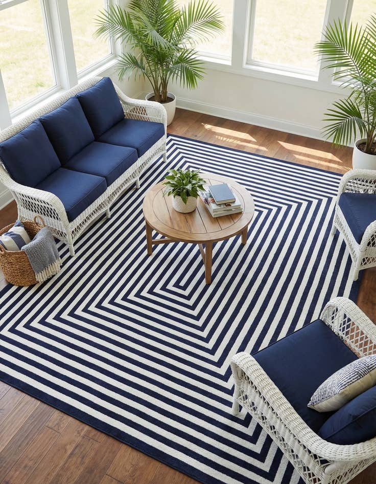 Detail image of  9' x 12' 2  Washable Sabrina Soto Prescott Indoor / Outdoor Rug
