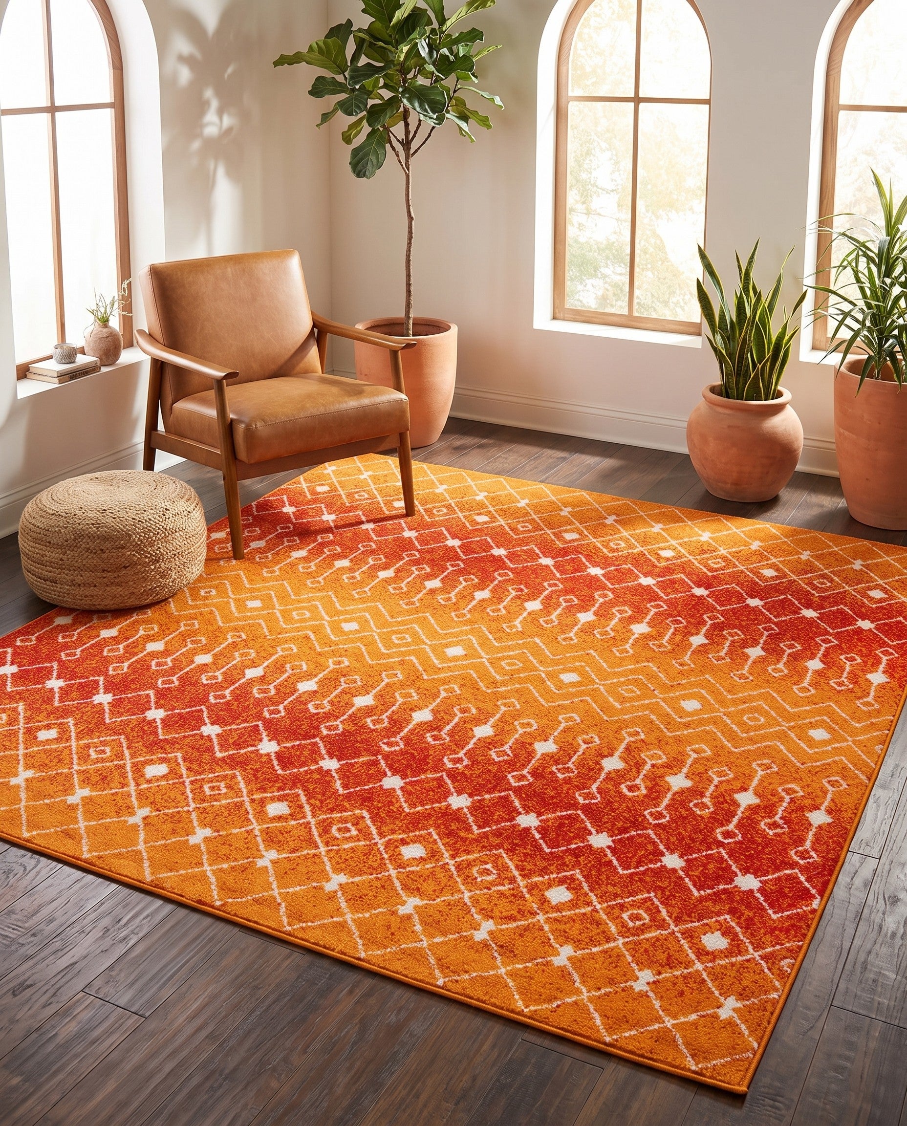 7' 10 x 7' 10 Moroccan Trellis Square Rug