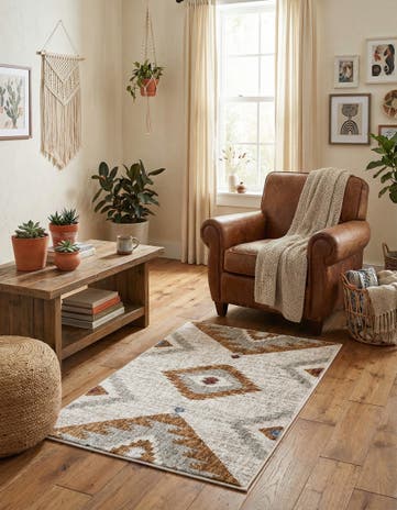 Ivory Eco Southwestern Rug