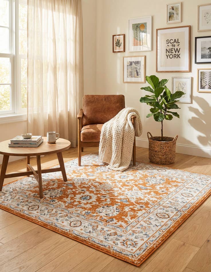 Detail image of  4' x 4' Charlotte Square Rug