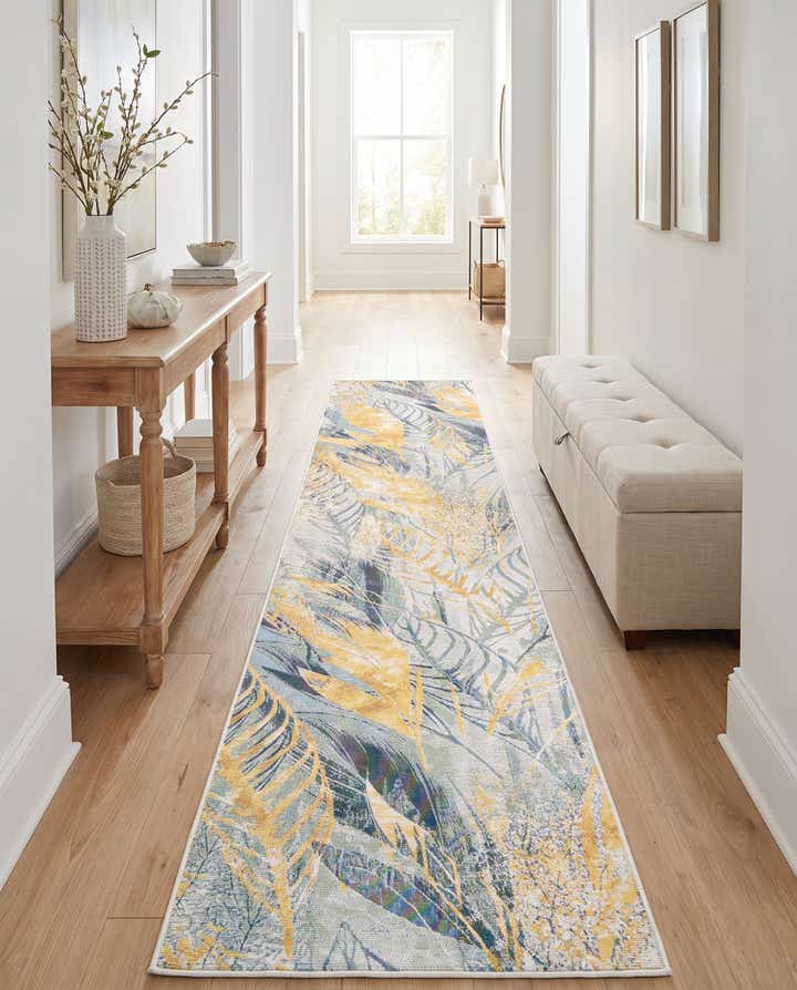 80cm x 365cm Makkelijk schoon te maken Botanical Binnen / buiten Loper Vloerkleed