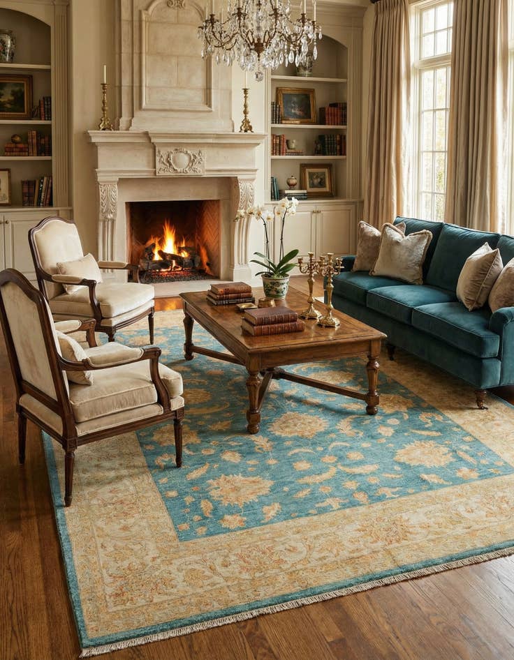 Detail image of 8' 4 x 11' 3 Kaizar Wool Rug