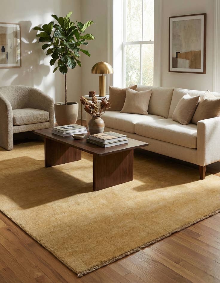 Detail image of 4' x 6'  Hand Knotted Over-Dyed Ziegler Rug