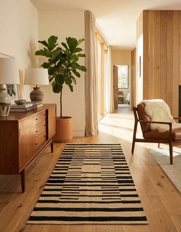 2' 10 x 7' 9 Hand Woven Kilim Modern Wool Runner Rug