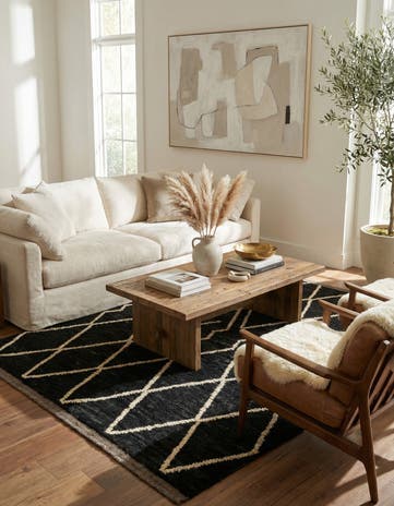5' 4 x 6' 6 Hand Knotted Moroccan Wool Rug