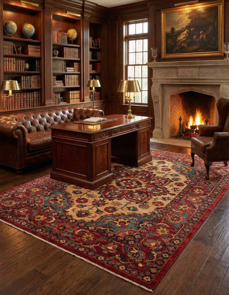 Detail image of 6' 2 x 8' 4 Serapi Wool Rug