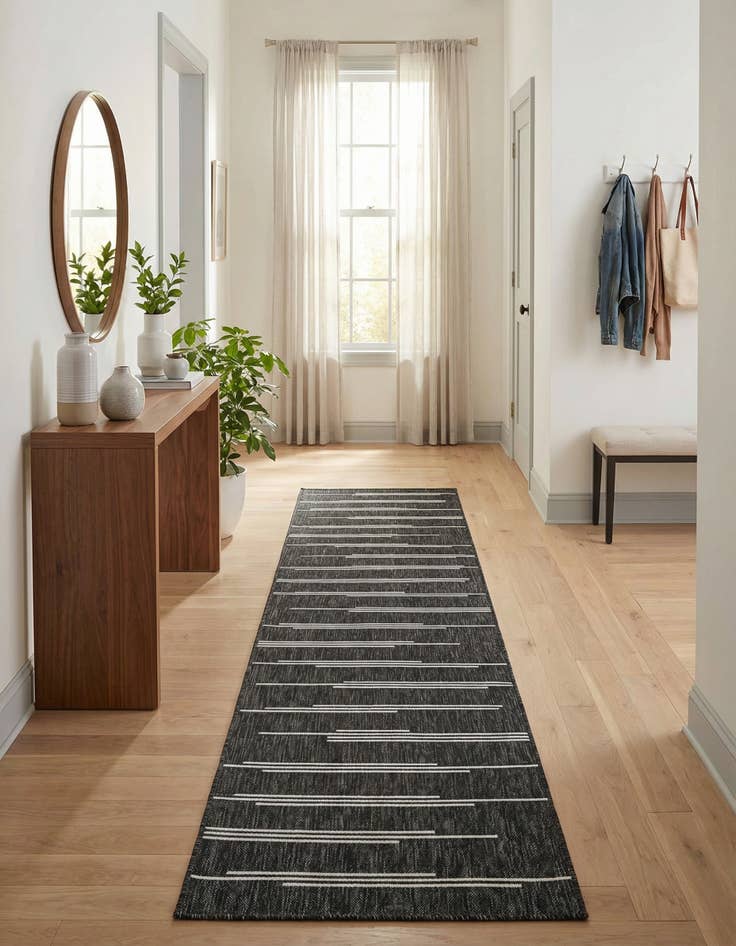 Detail image of 2' 7 x 12'  Washable Modern Indoor / Outdoor Runner Rug