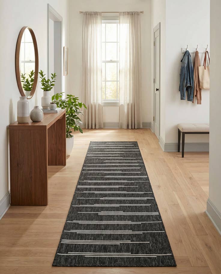Detail image of 2' 7 x 12' Easy-Clean Modern Indoor / Outdoor Runner Rug