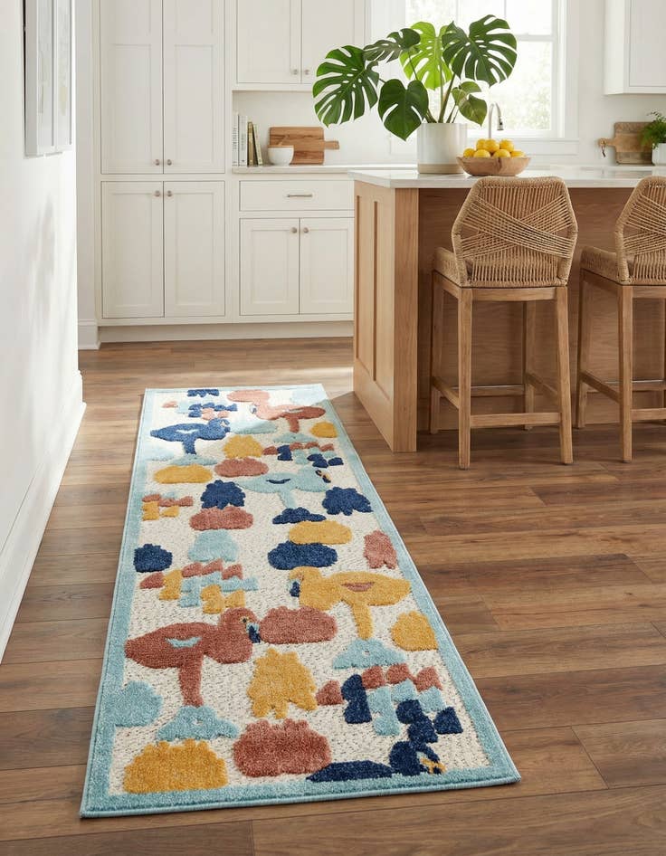 Detail image of  2' x 6'  Washable Belize Indoor / Outdoor Runner Rug