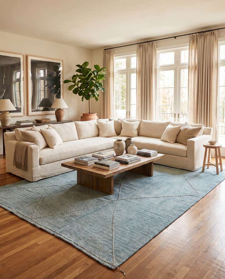 9' 9 x 14' 4 Hand Knotted Moroccan Wool Rug