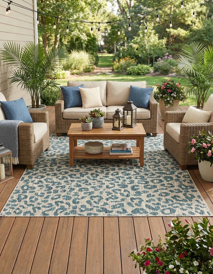 7' 10 x 11' Easy-Clean Safari Indoor / Outdoor...