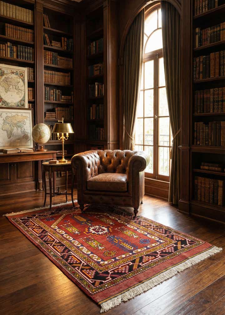3' 7 x 5' 4 Hand Knotted Fars Oriental Wool Rug