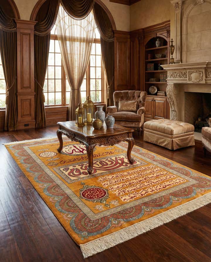 4' 4 x 6' 5 Ghom Silk Rug