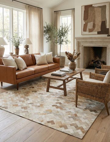 5' x 8' Cowhide - Patchwork Rug