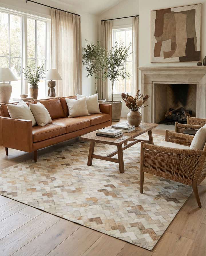 5' x 8' Cowhide - Patchwork Rug