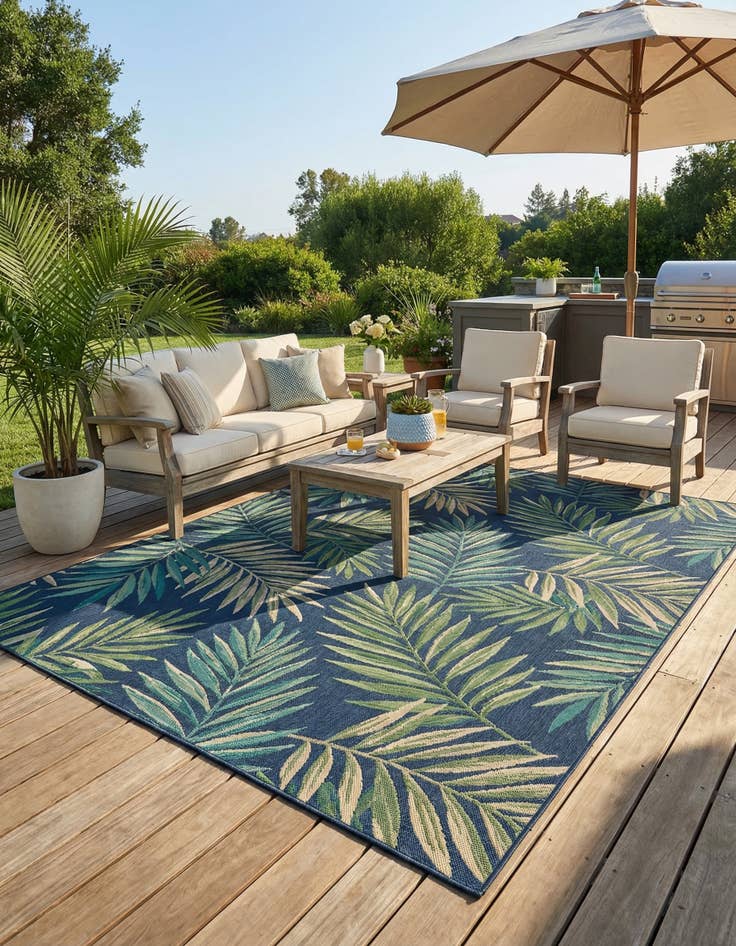 Detail image of 9' x 12'  Washable Baja Indoor / Outdoor Rug